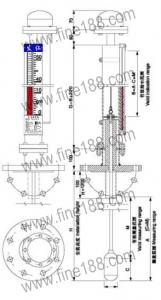 CFZ-T16用于极小密度介质或小安装孔磁性翻柱液位计